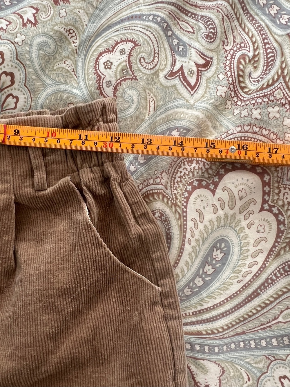 Paperbag Corduroy Neutral Cottagecore Casual Cider Shorts M - Picture 4 of 6